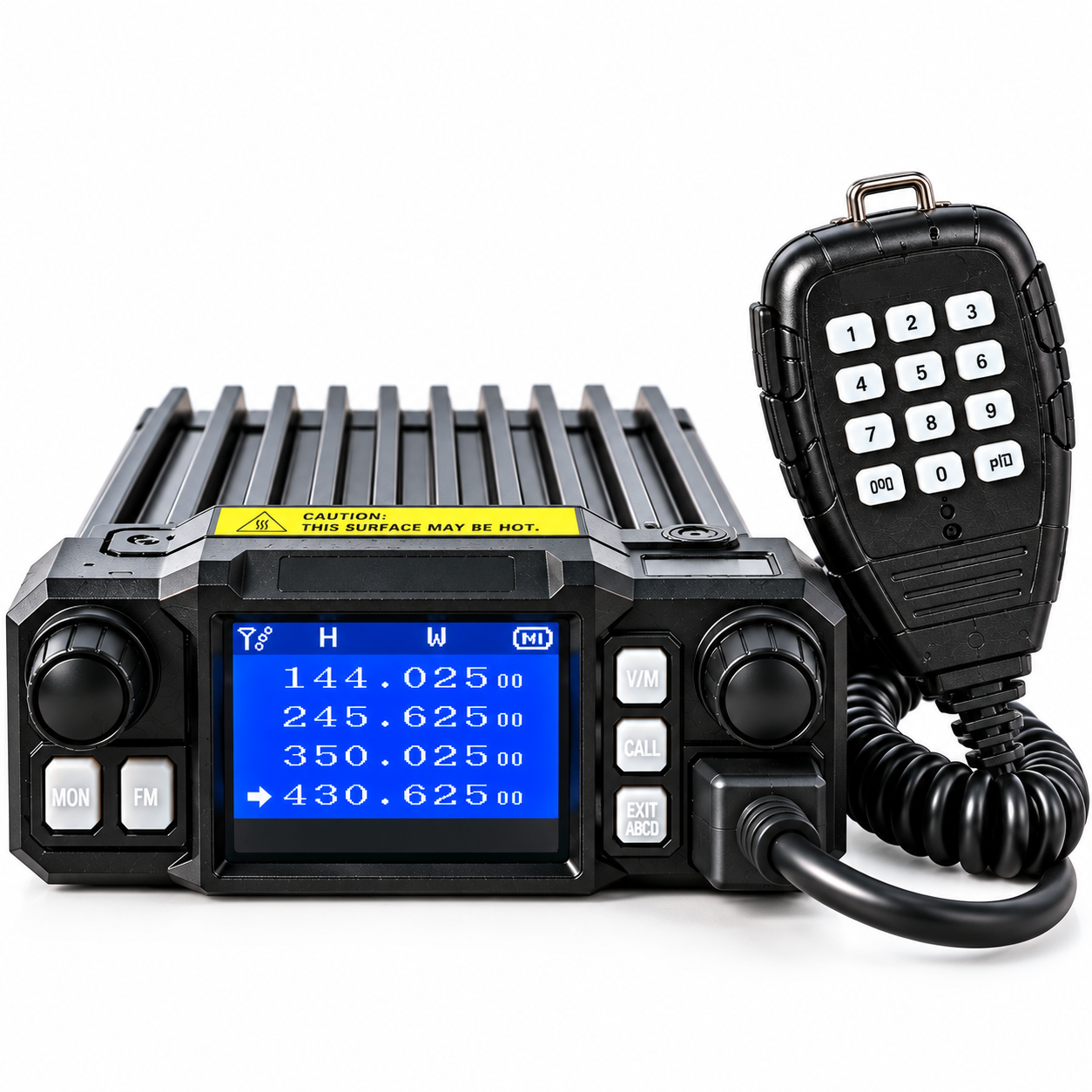 Mobile radio with wired hand microphone