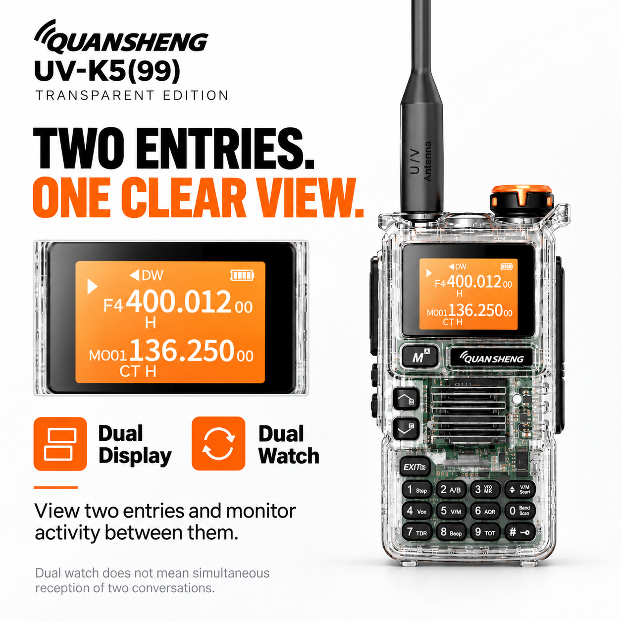 Dual display and dual watch