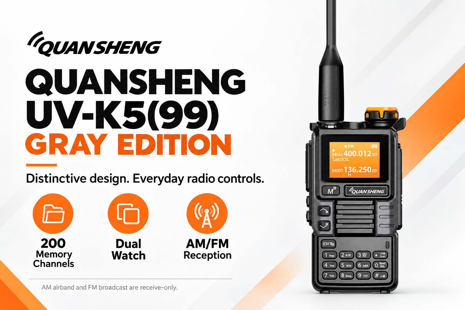 QUANSHENG UV-K5(99) Gray Edition feature overview