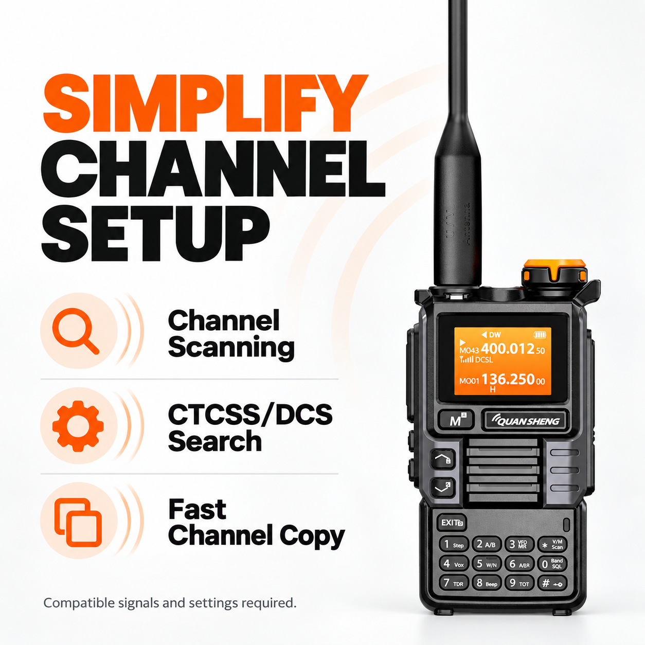UV-K5(99) Gray Edition channel scanning CTCSS DCS search and fast channel copy