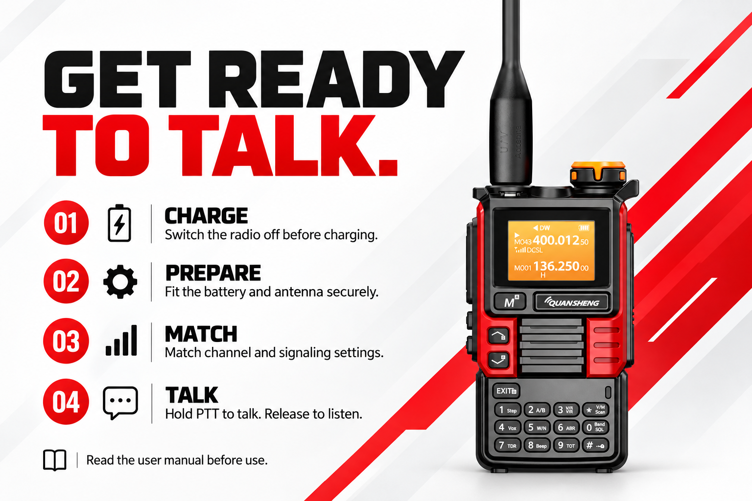 UV-K5(99) Red Edition quick start guide