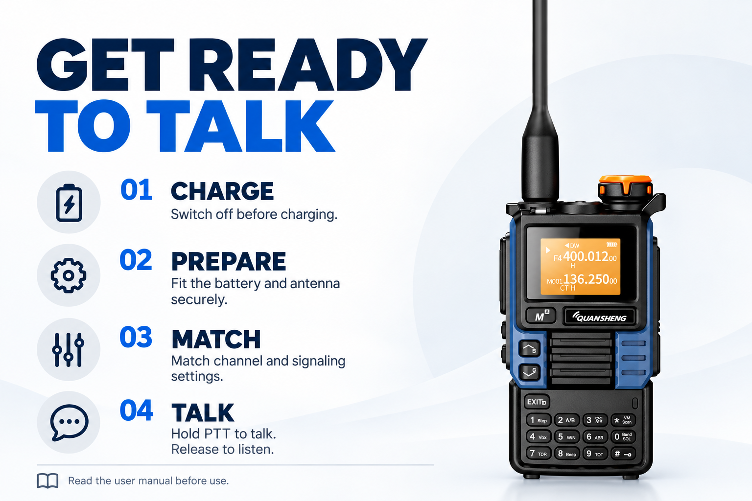 UV-K5(99) Blue Edition quick start guide