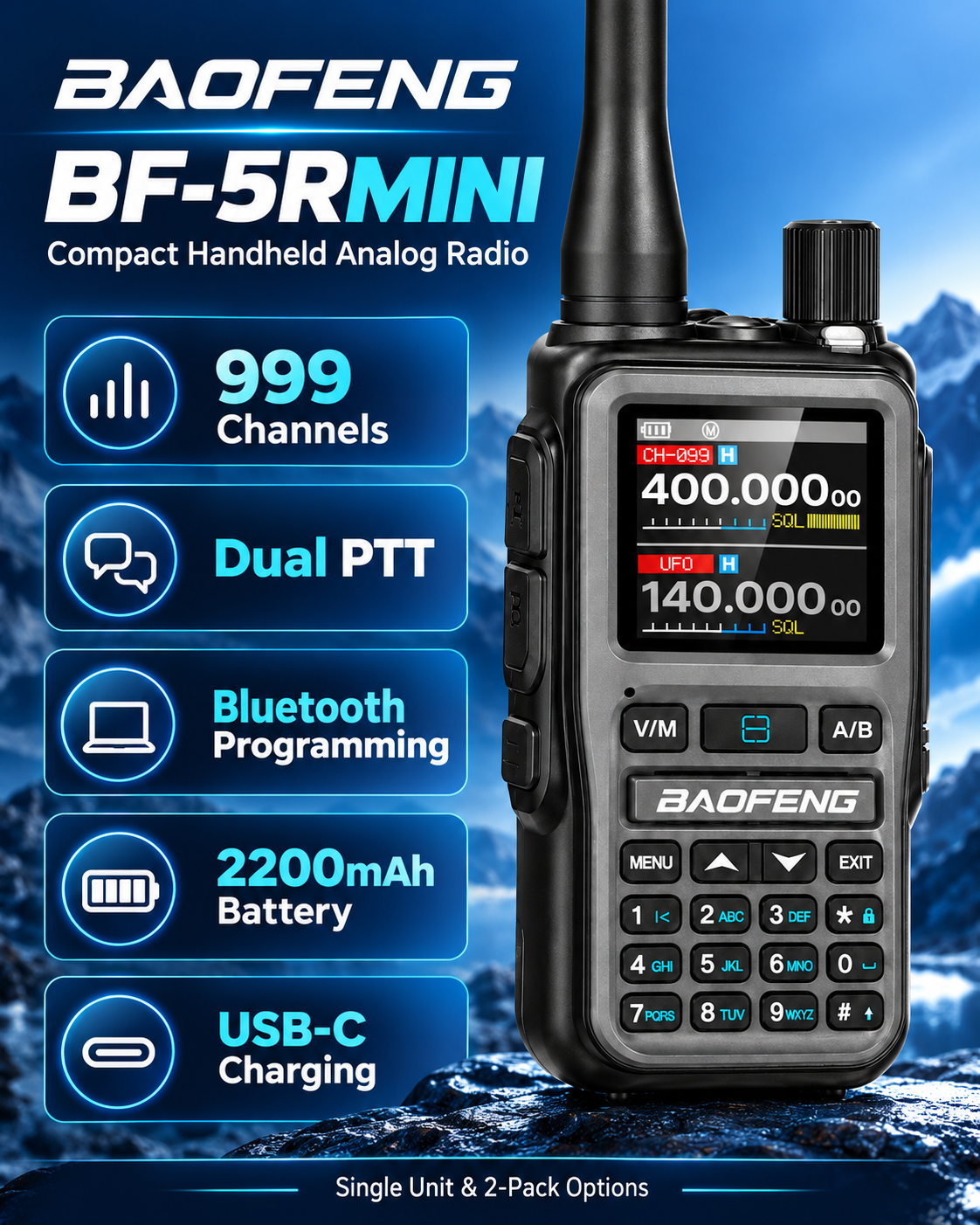 BAOFENG BF-5RMINI feature overview and package options
