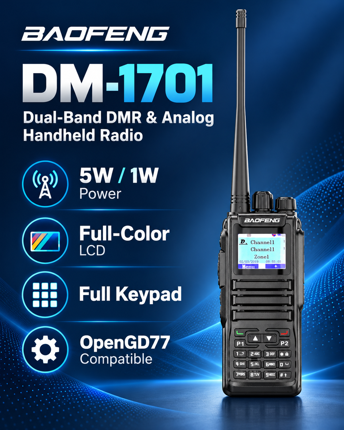 BAOFENG DM-1701 dual-band handheld radio overview