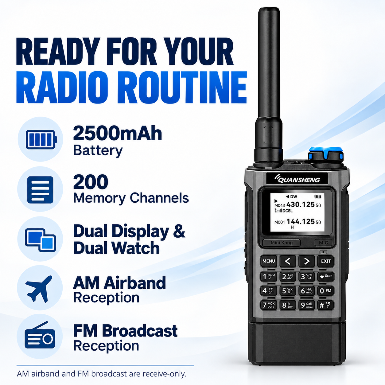 QUANSHENG UV-K1 features with 2500mAh battery and 200 channels
