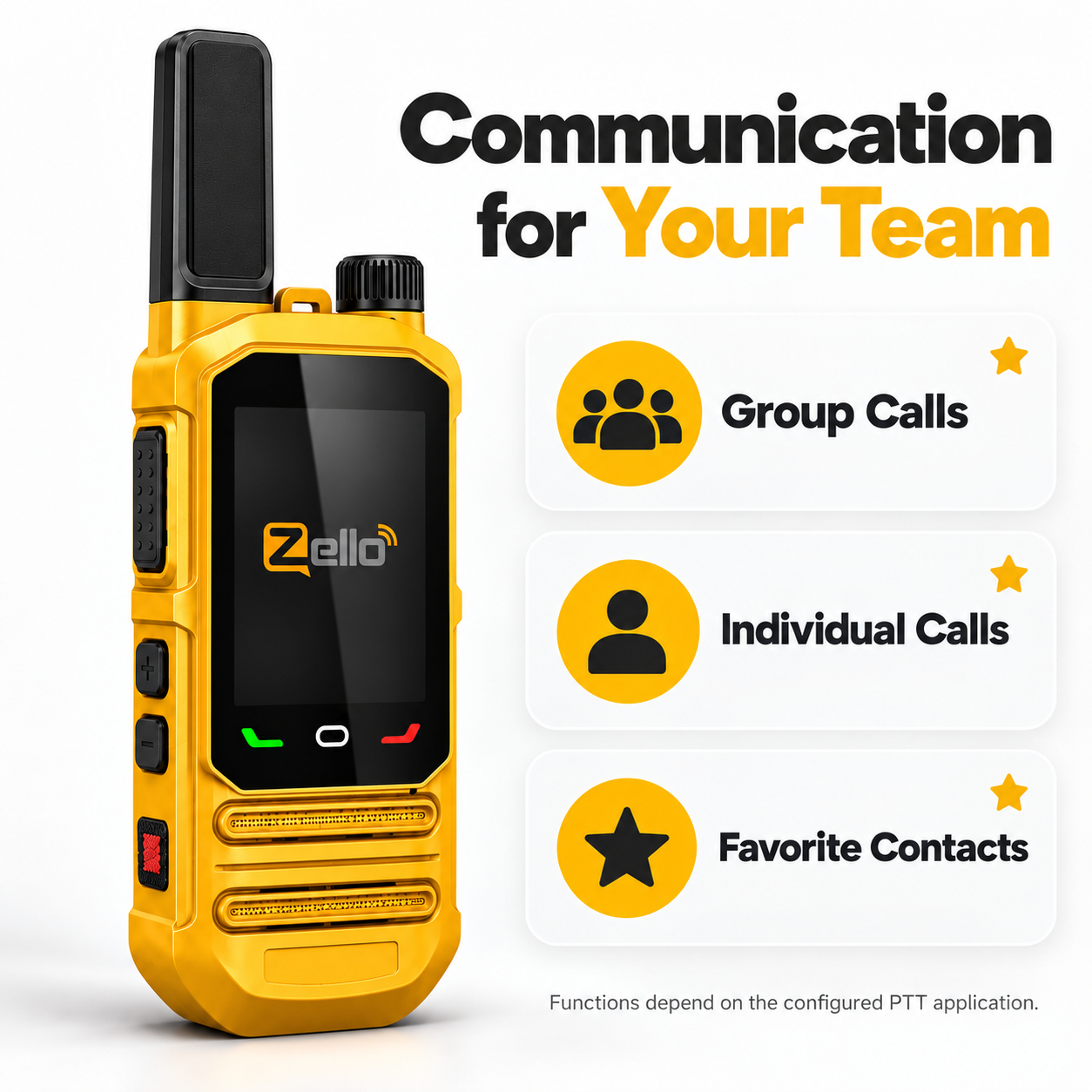 SHJ 360 group calls, individual calls and favorite contact functions