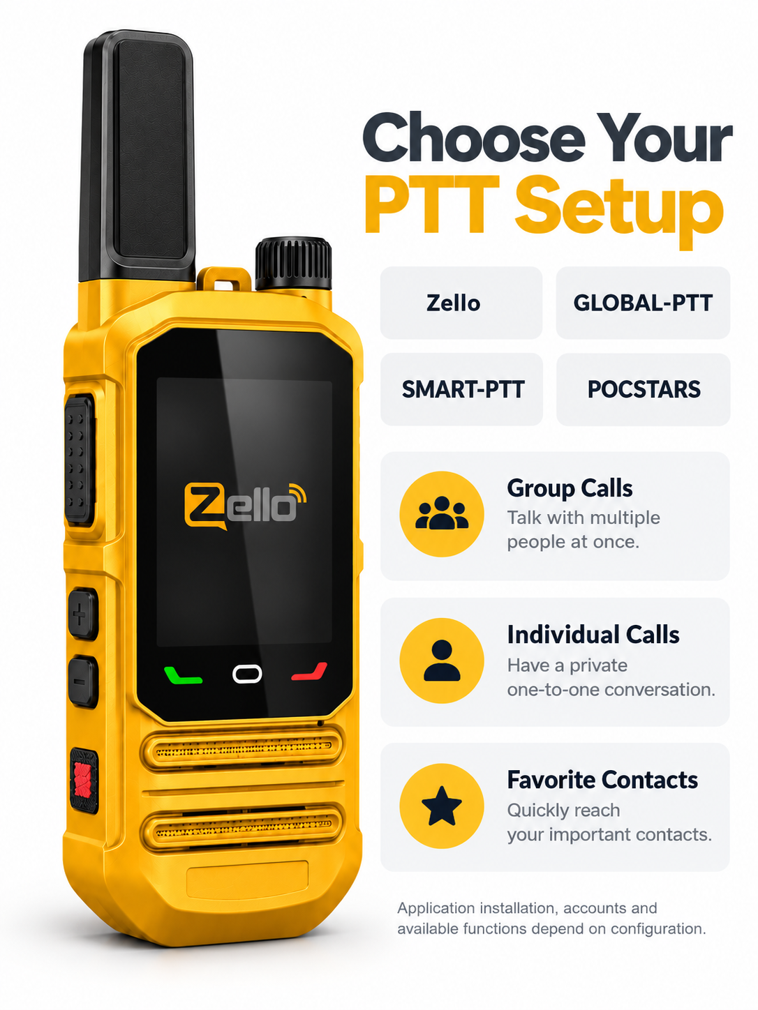 SHJ 360 platform configuration and group or individual calling functions
