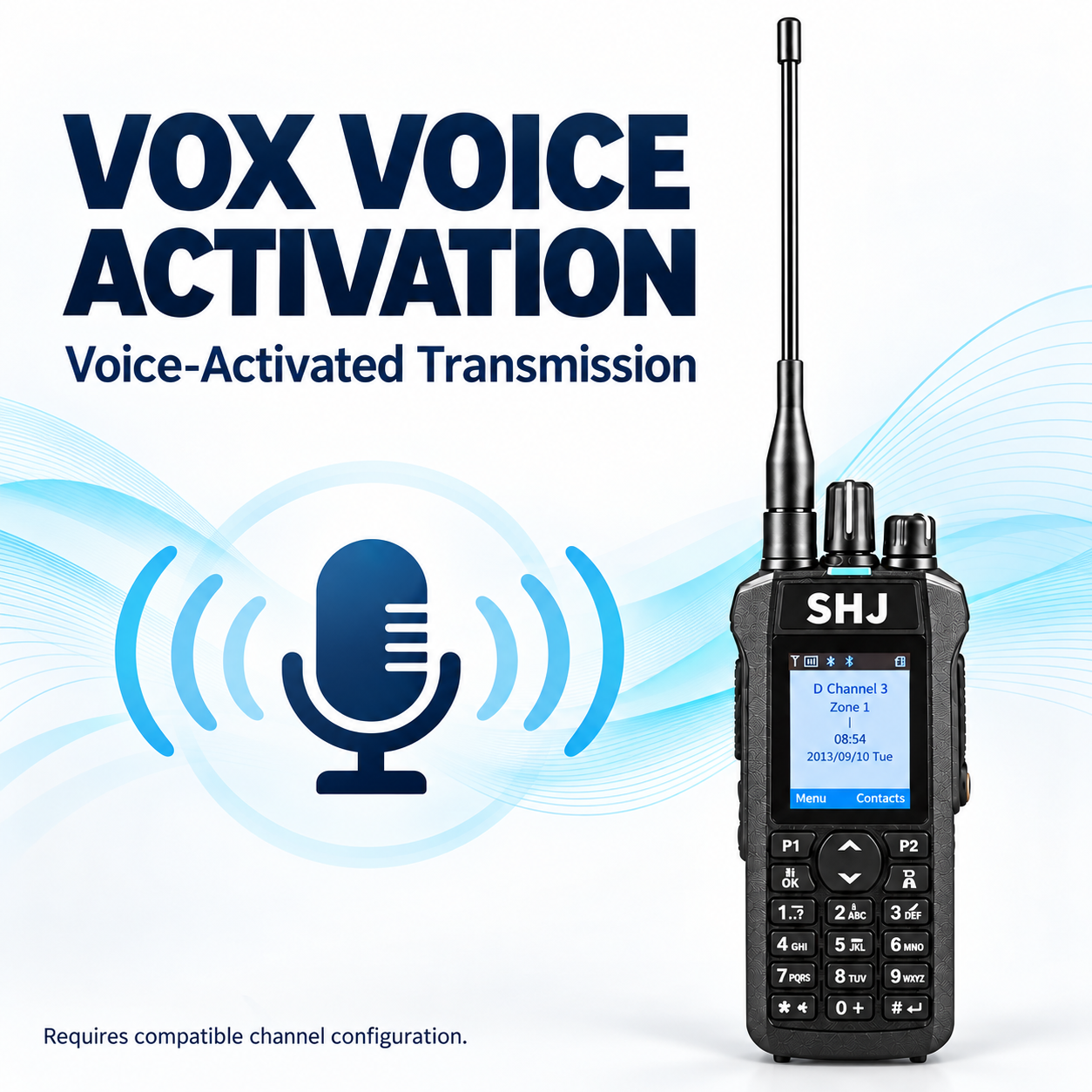 SHJ R7 configurable VOX voice activated transmission