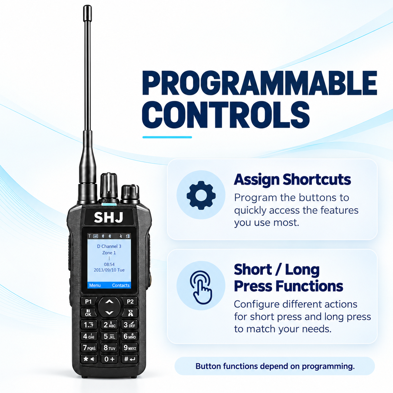 SHJ R7 LCD numeric keypad and programmable P1 P2 controls