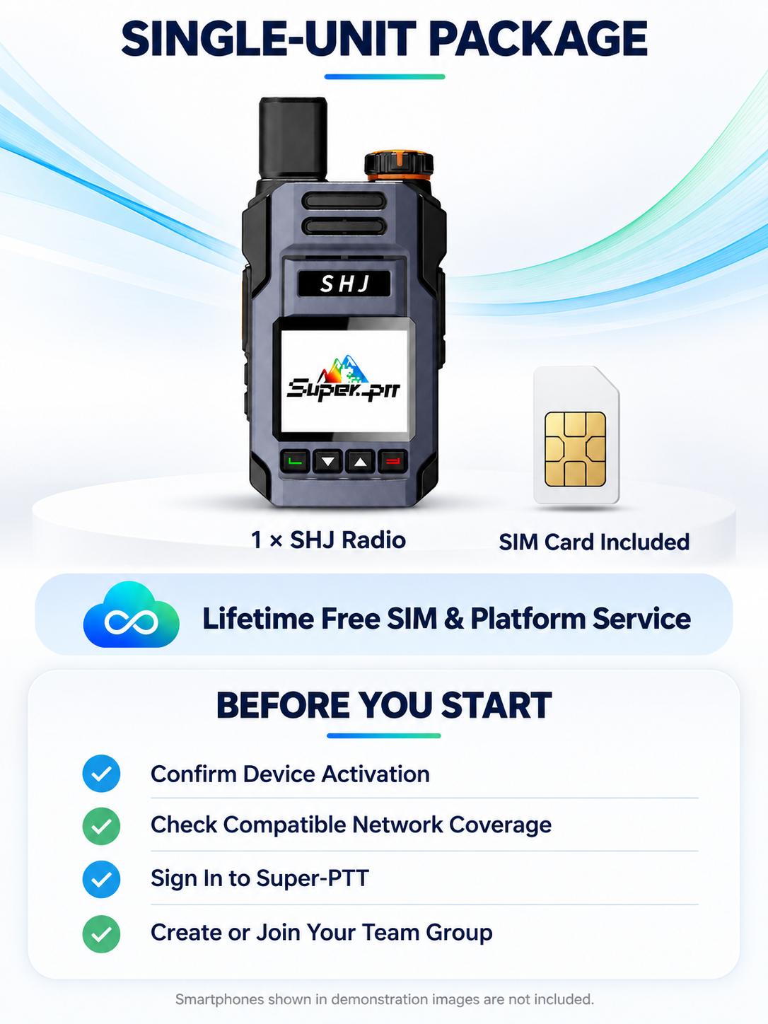 SHJ Q7 single-unit package and getting-started checklist