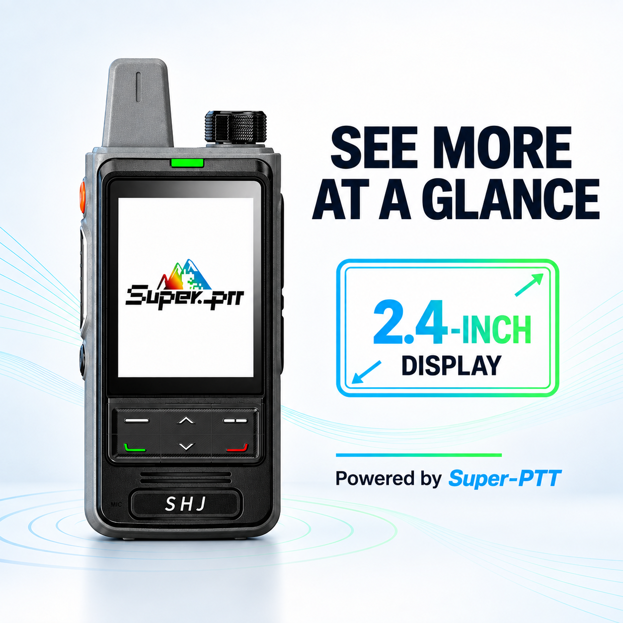 SHJ radio with 2.4-inch display