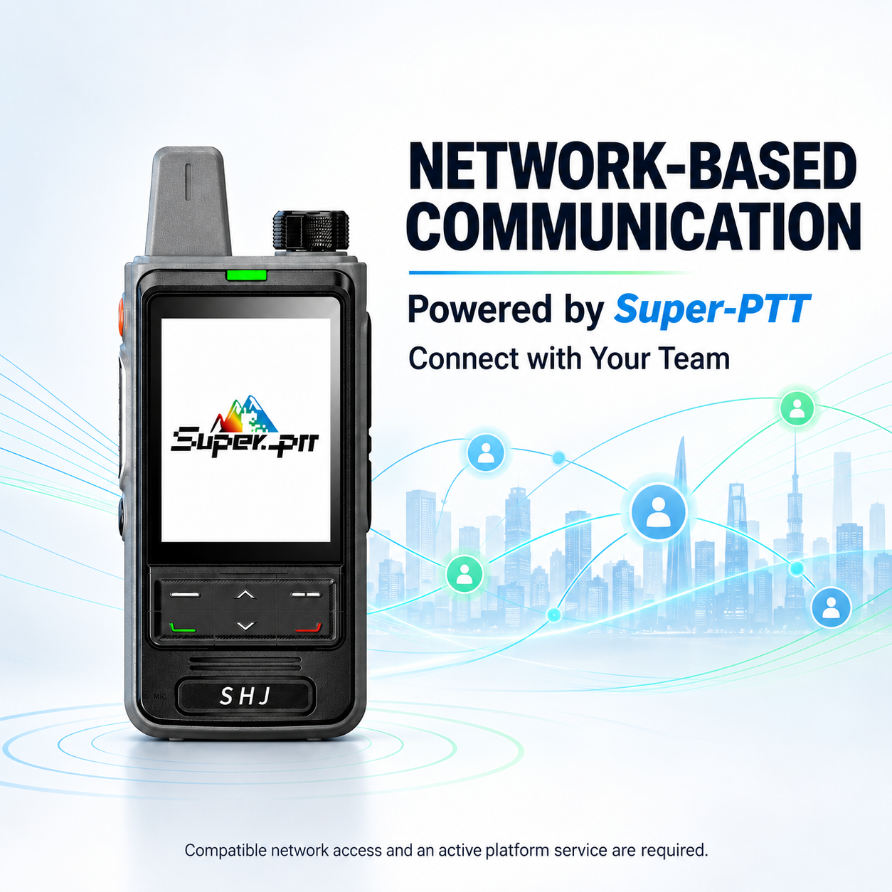 SHJ PoC radio network-based team communication