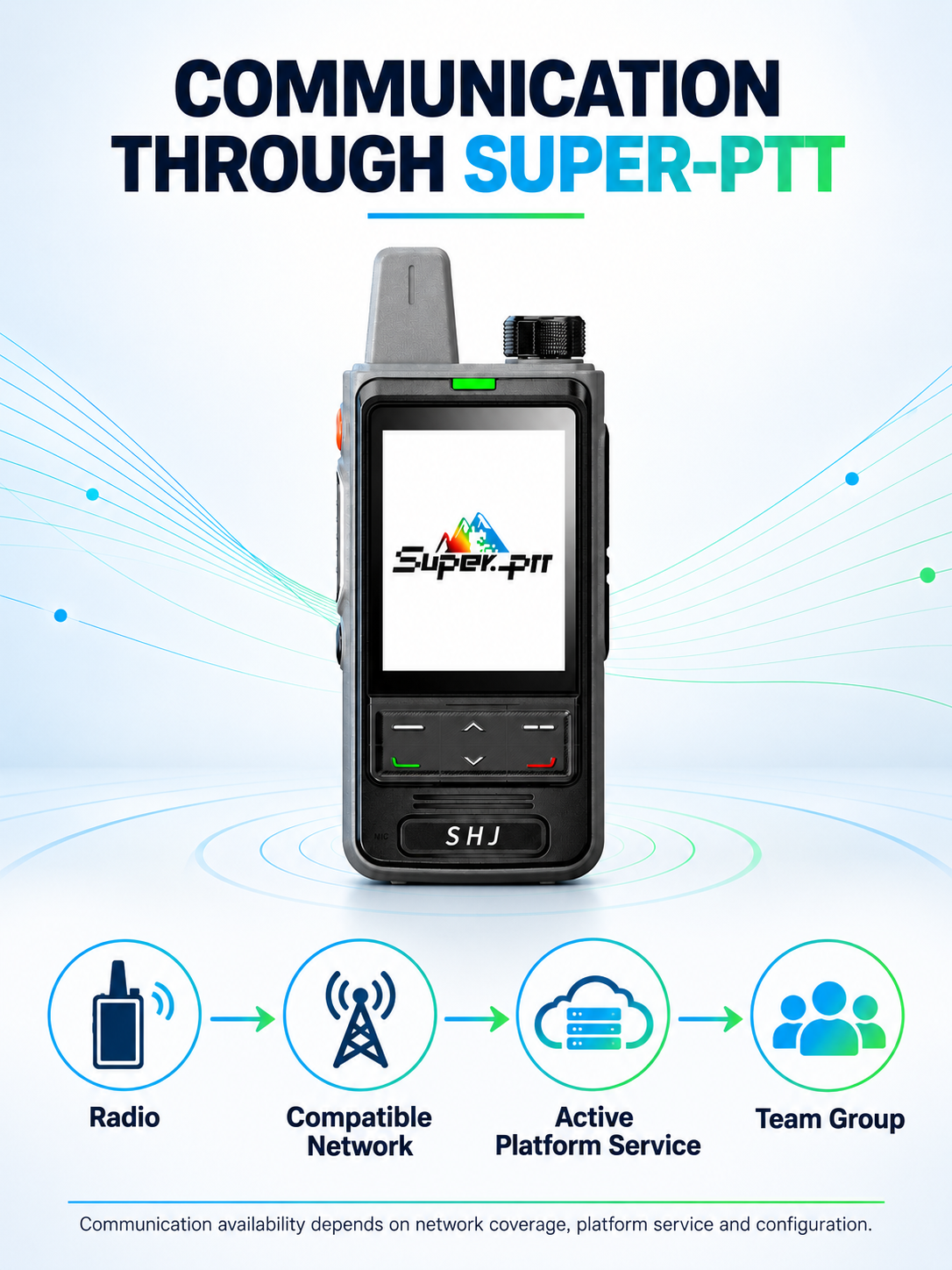 SHJ PoC radio network-based communication through Super-PTT