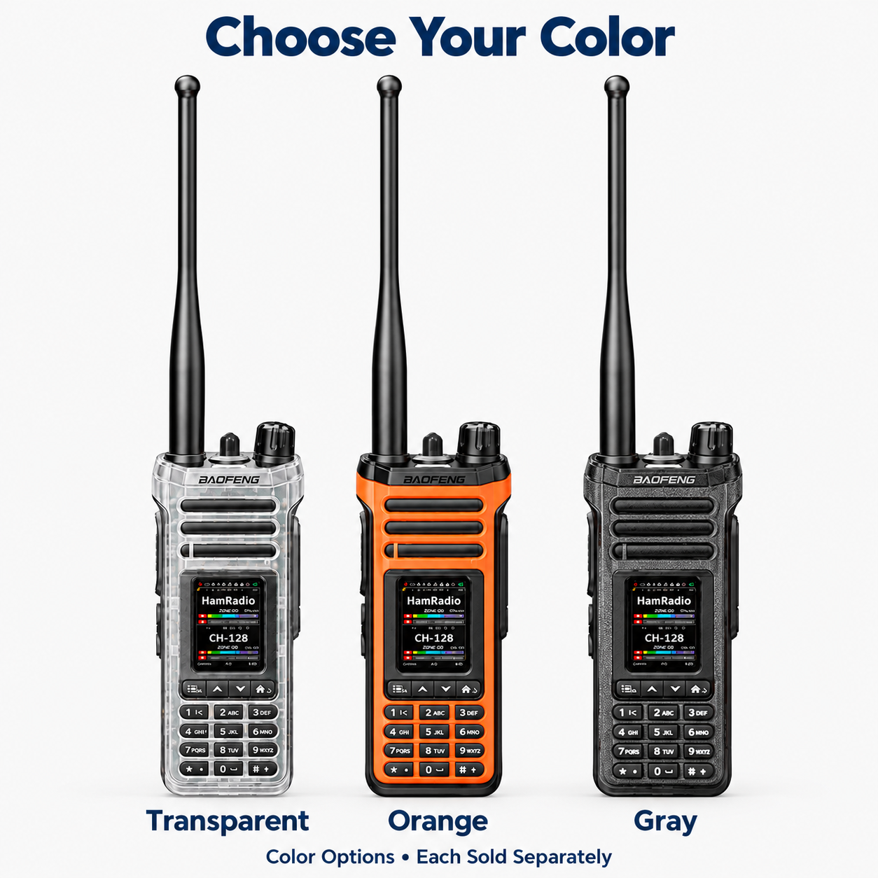 BAOFENG UV-36 three available color options