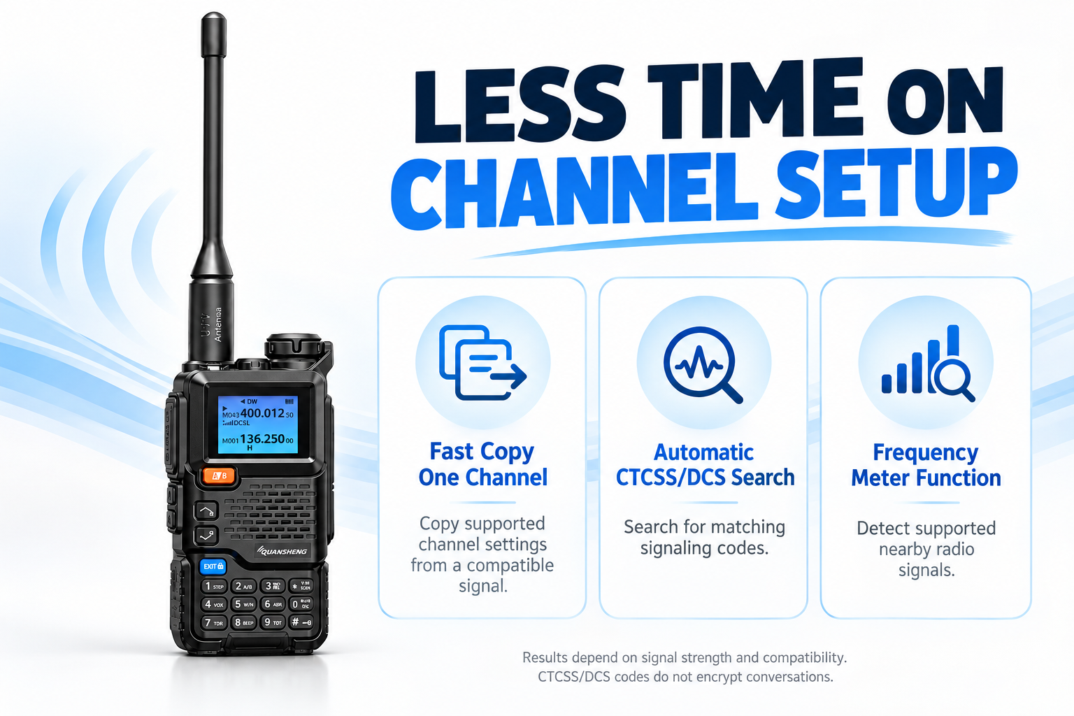 QUANSHENG UV-5RPLUS channel setup tools