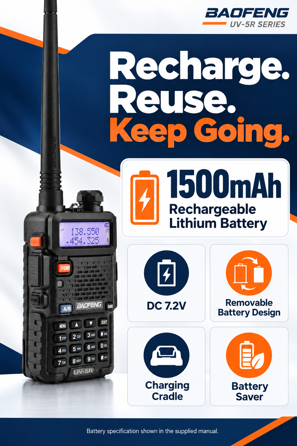 BAOFENG UV-5R Rechargeable Battery Design