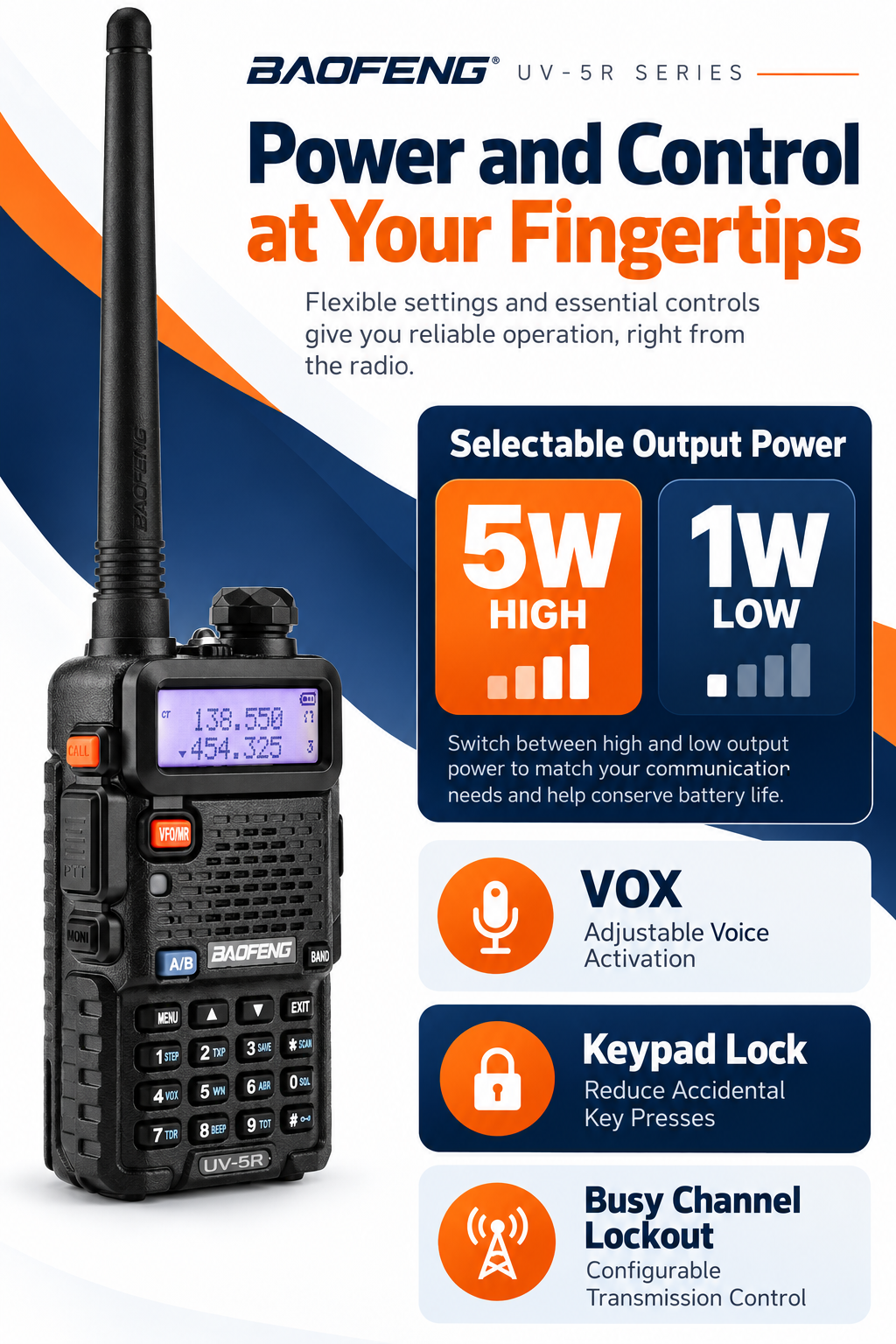 BAOFENG UV-5R Choose Your Output Power
