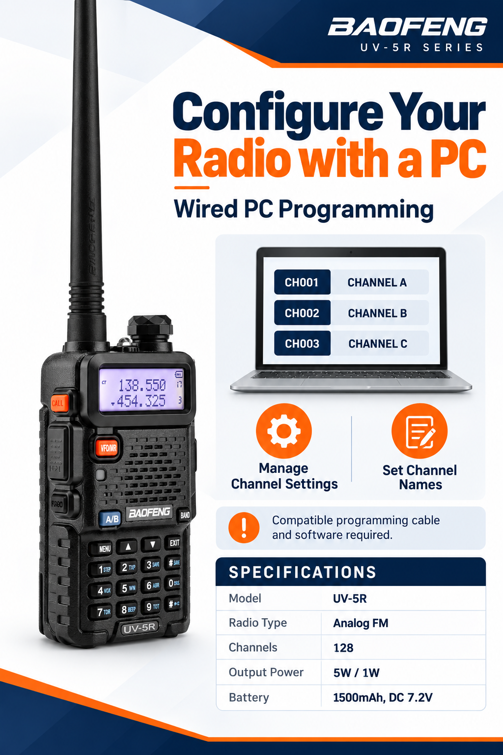 BAOFENG UV-5R Wired PC Programming