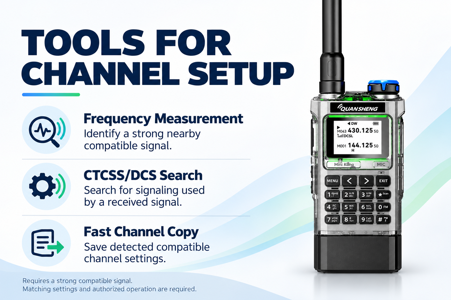 QUANSHENG UV-K1 frequency measurement and channel copy tools