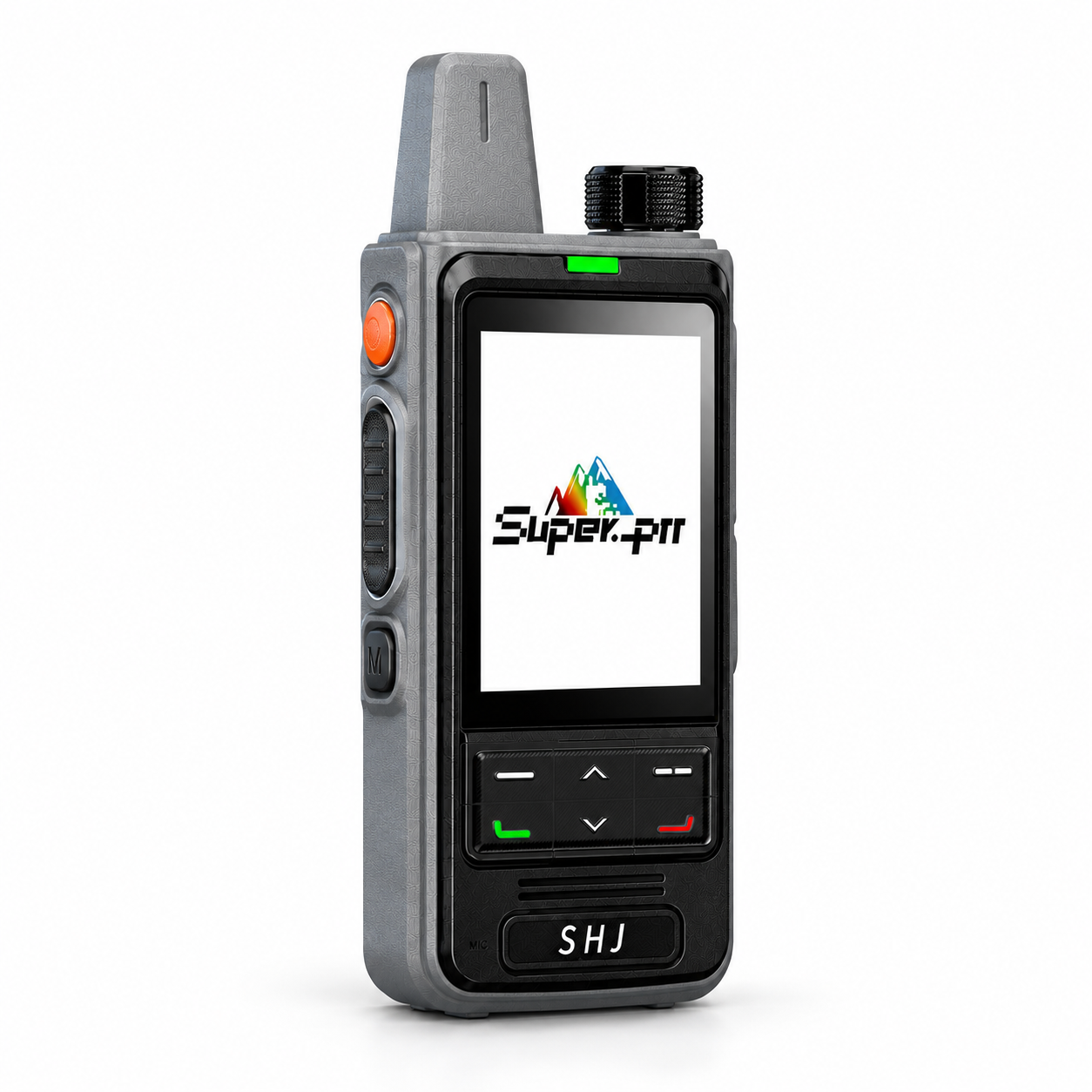 SHJ gray and black PoC two-way radio, single unit