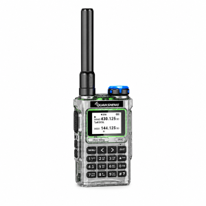 QUANSHENG UV-K1 transparent handheld radio with 1400mAh battery