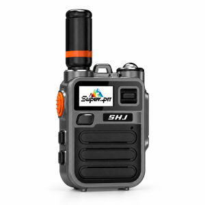 SHJ K28 single-unit PoC radio with gray zinc alloy exterior and Super-PTT screen.