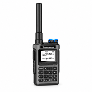 QUANSHENG UV-K1 gray-black handheld radio with 1400mAh battery
