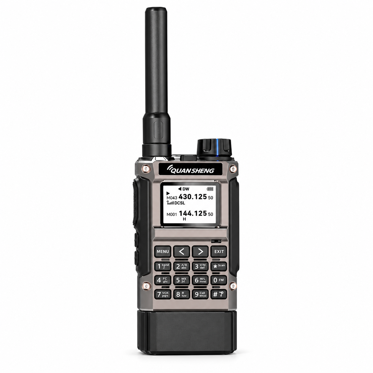 QUANSHENG UV-K1(8) zinc alloy handheld radio with 2500mAh battery