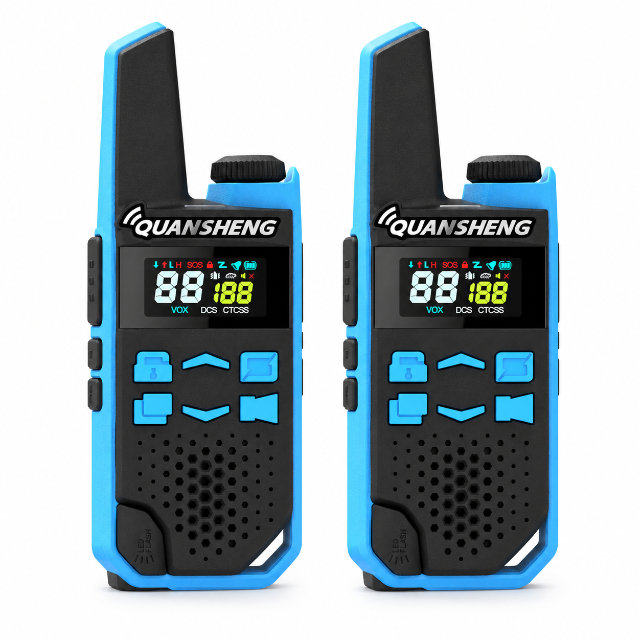 QUANSHENG TG-FR1 blue-black two-way radios 2-pack