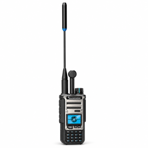 QUANSHENG TK-11(8) gold and black handheld radio with long antenna