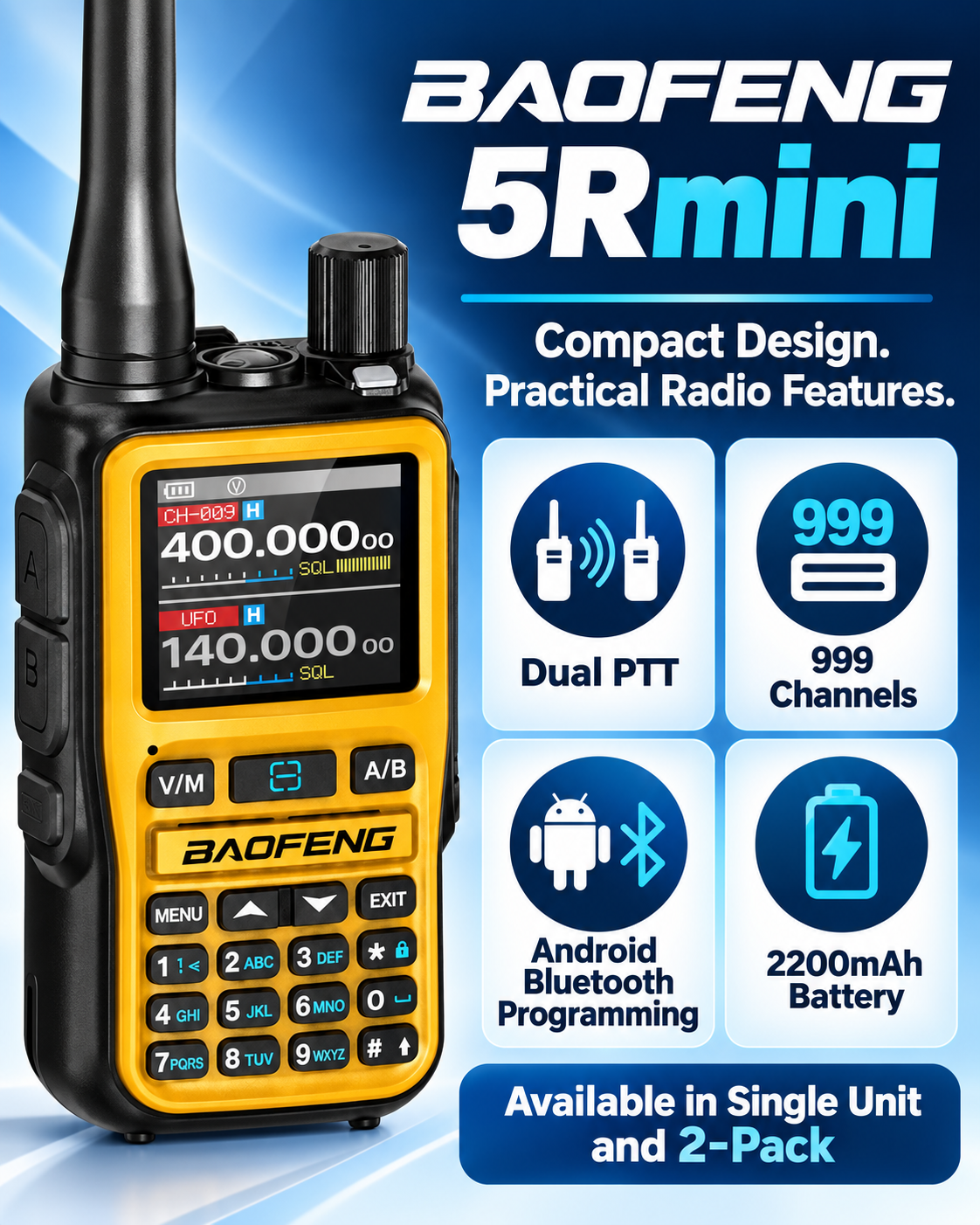 BAOFENG BF-5RMINI orange radio feature overview
