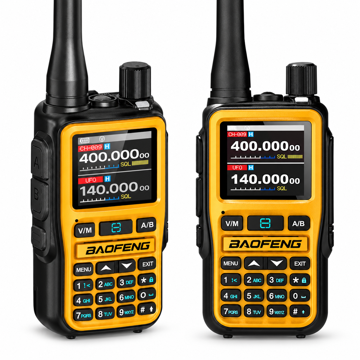 BAOFENG BF-5RMINI orange two-radio set white background