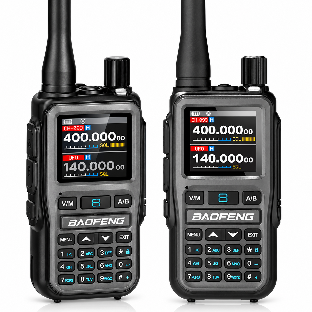 BAOFENG BF-5RMINI gray two-radio set white background