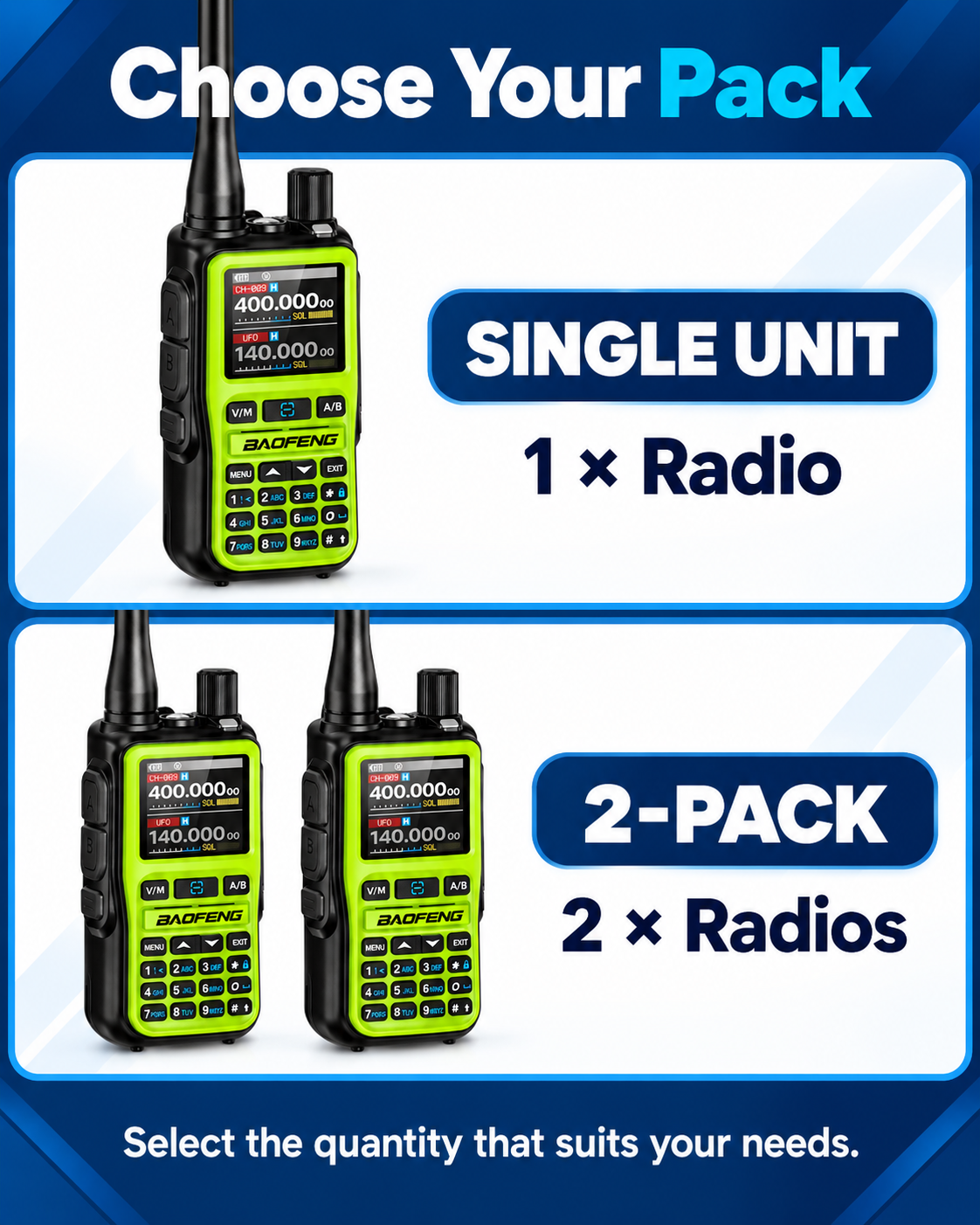 BAOFENG BF-5RMINI single-unit and two-pack selection